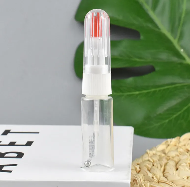 Frasco vazio de caneta de retoque com ponta de pincel