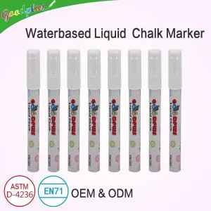 Marcador de giz líquido de cor branca